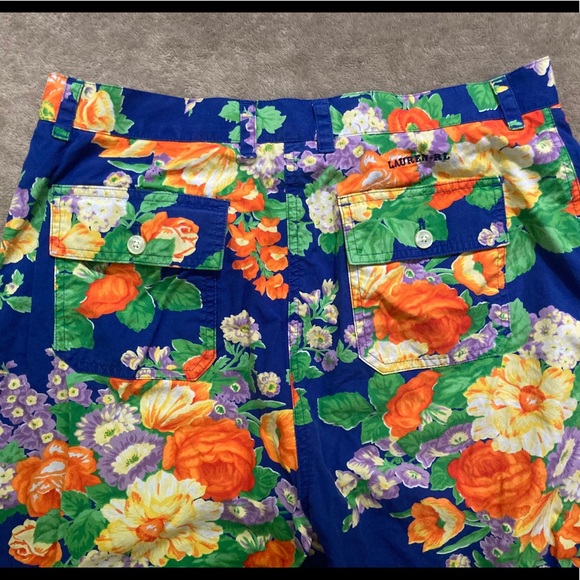 Lauren Ralph Lauren Vintage BlueFloral Crop Capris - Picture 10 of 11
